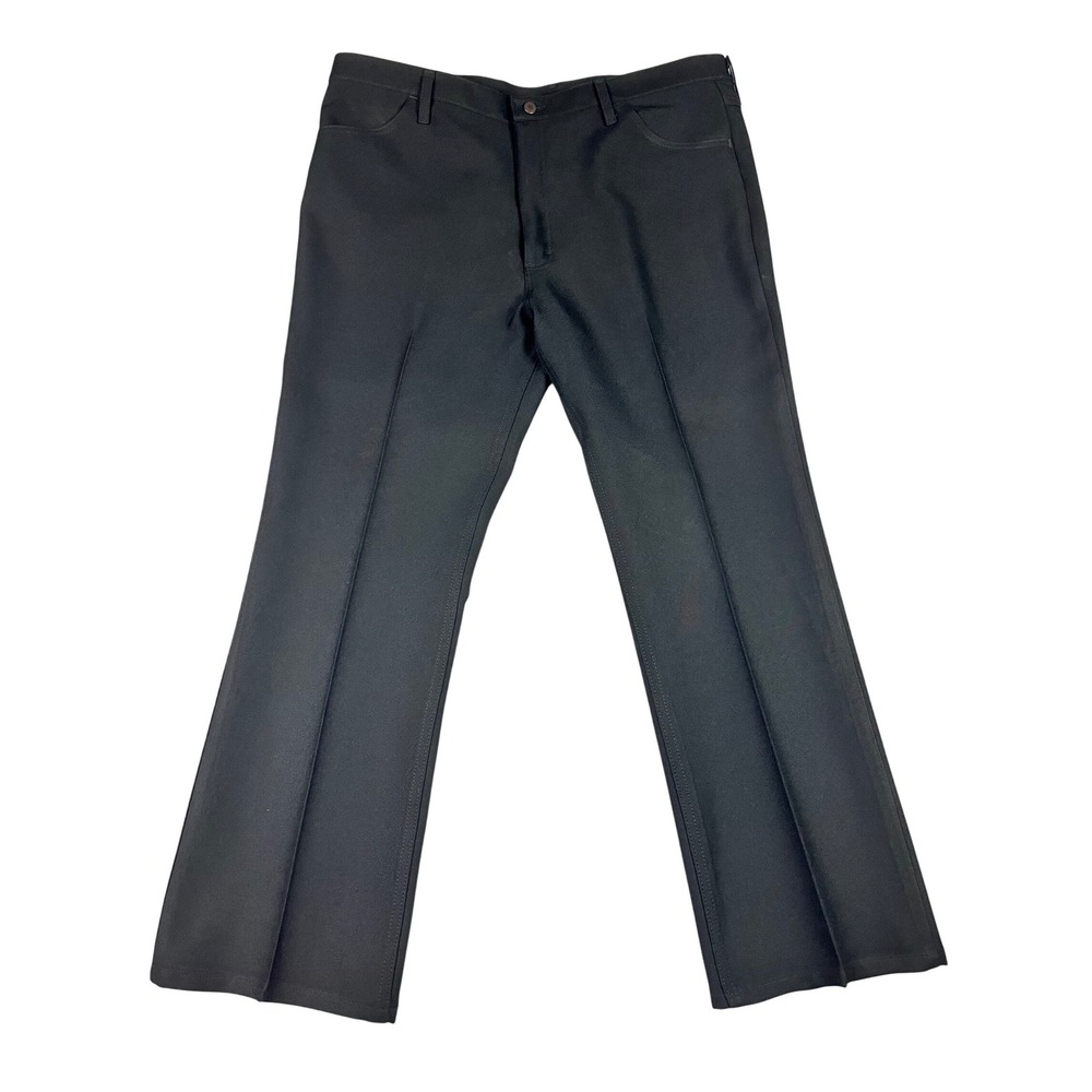 Wrangler 82BK Ranch Dress Jeans Mens 42x31* Black Bootcut Polyester Twill Pants